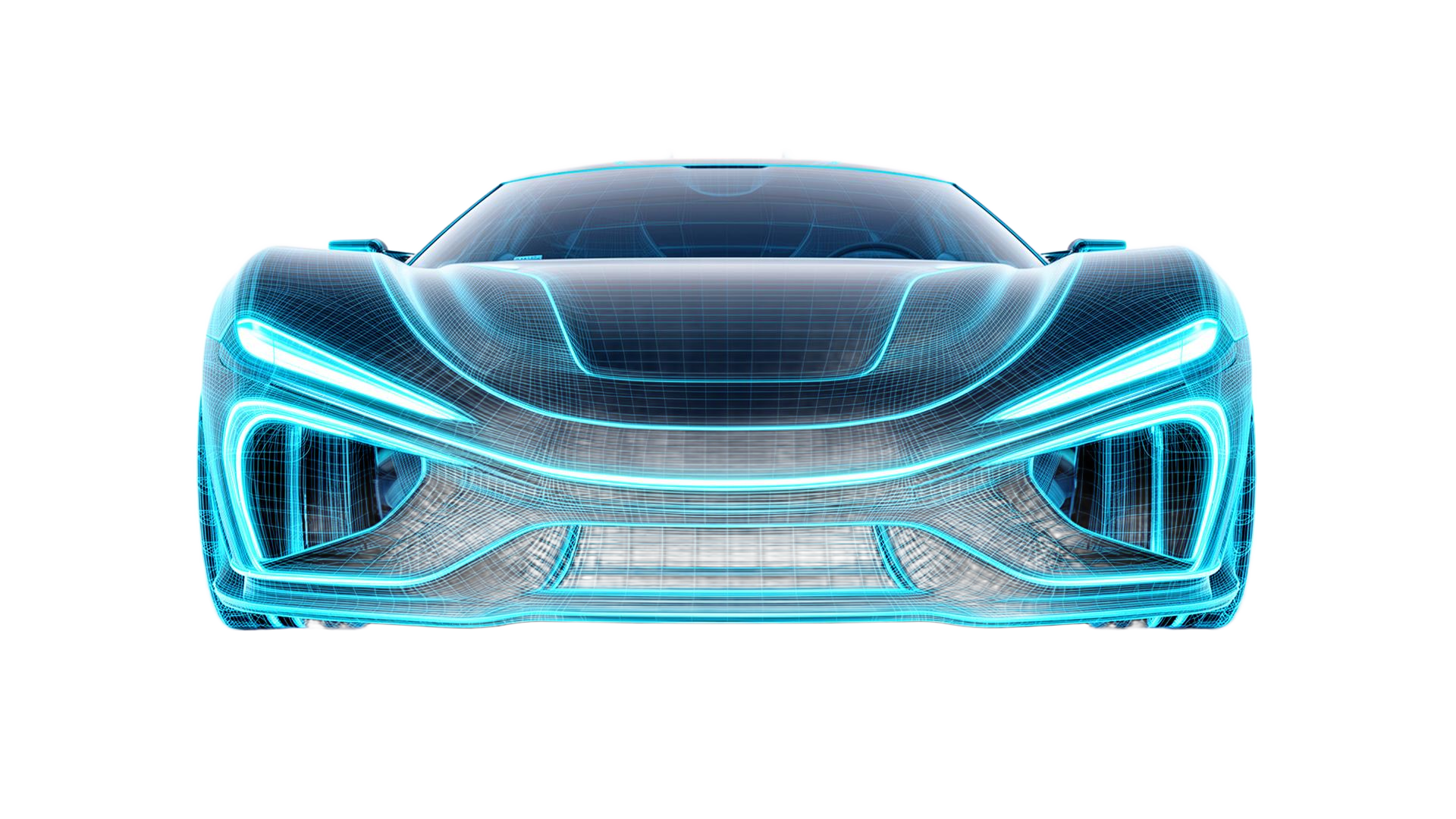 自動車の3D CADワイヤーフレーム